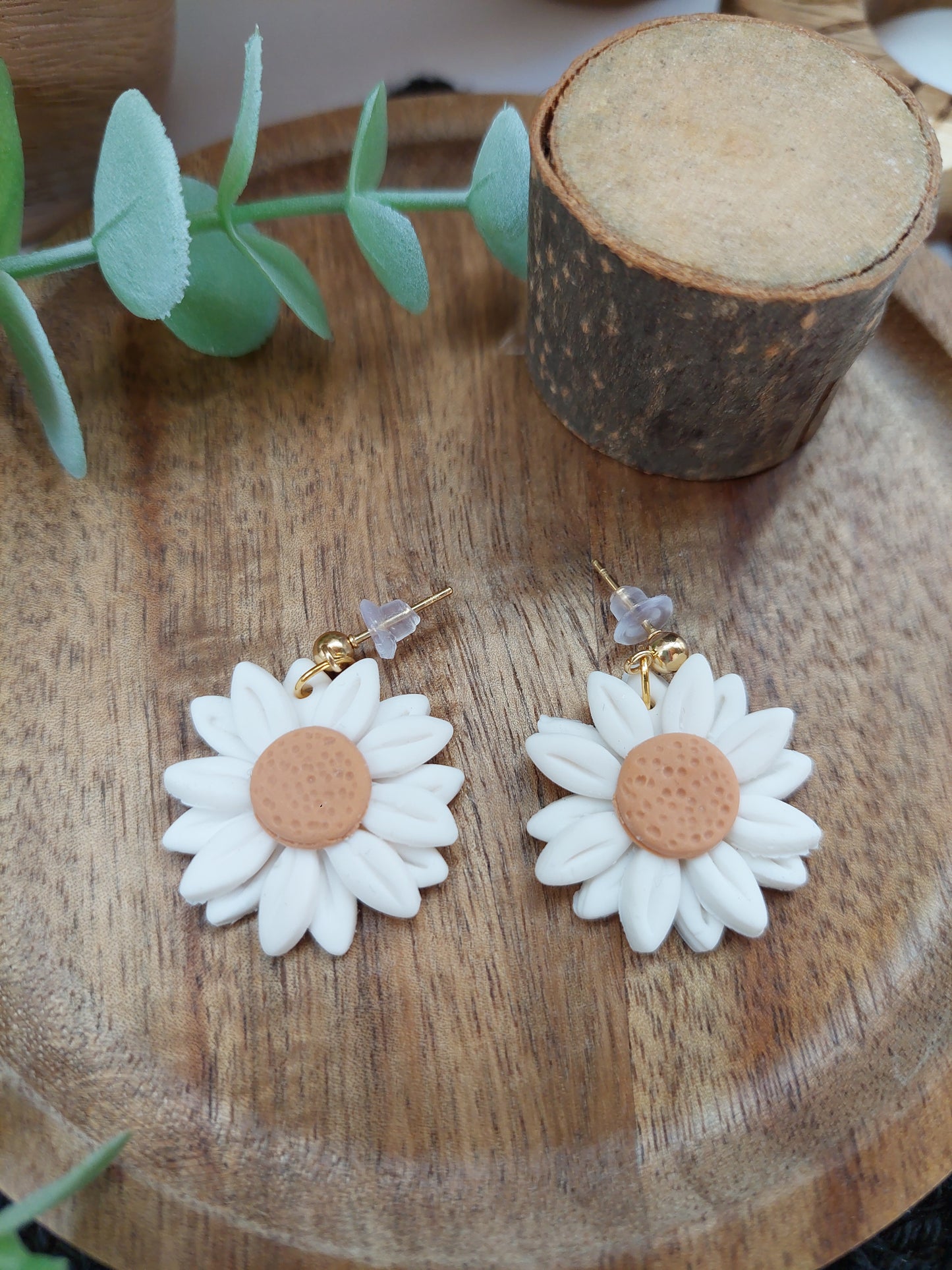 Large Daisy Drop Earrings