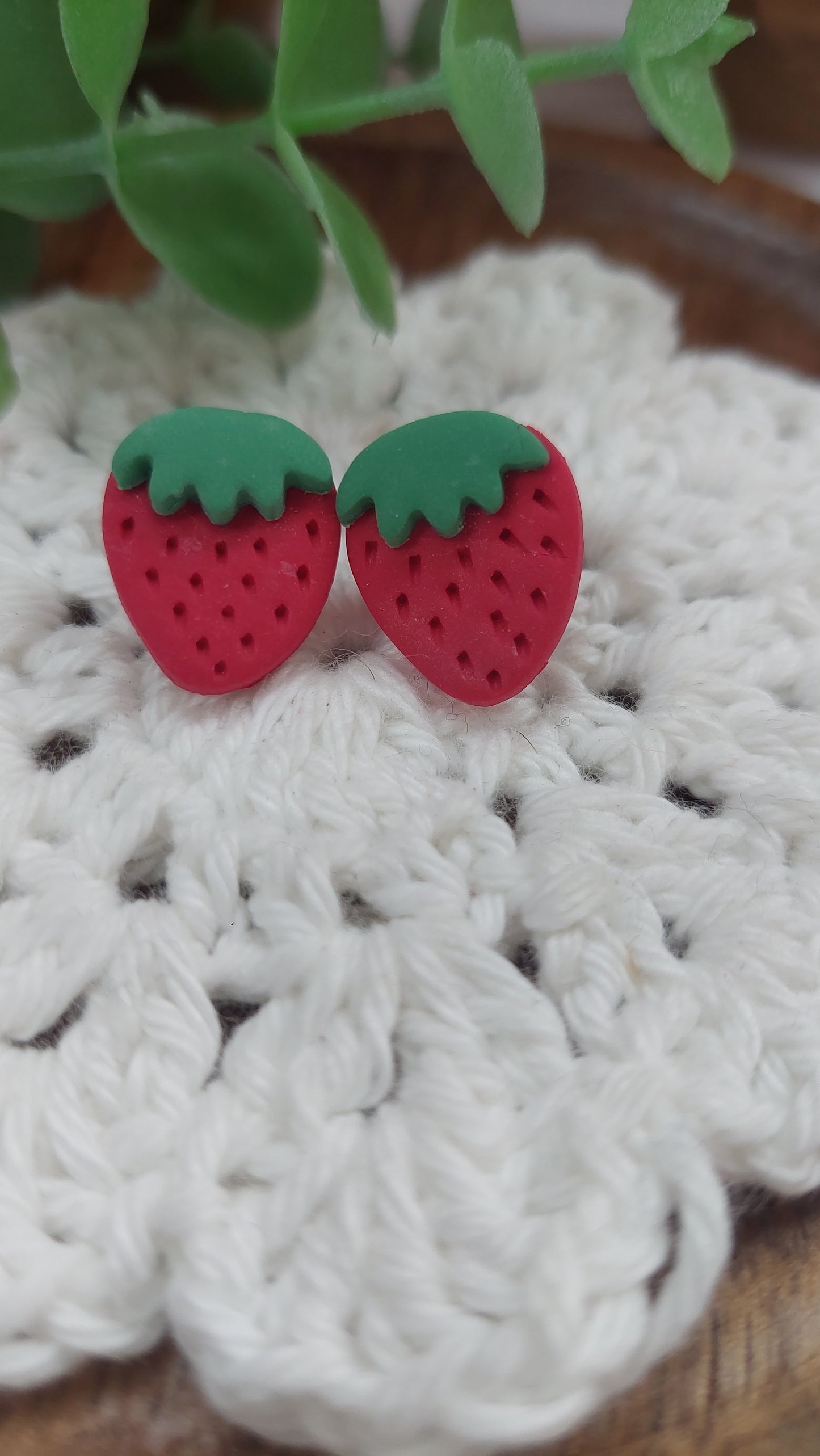 Strawberry stud earrings