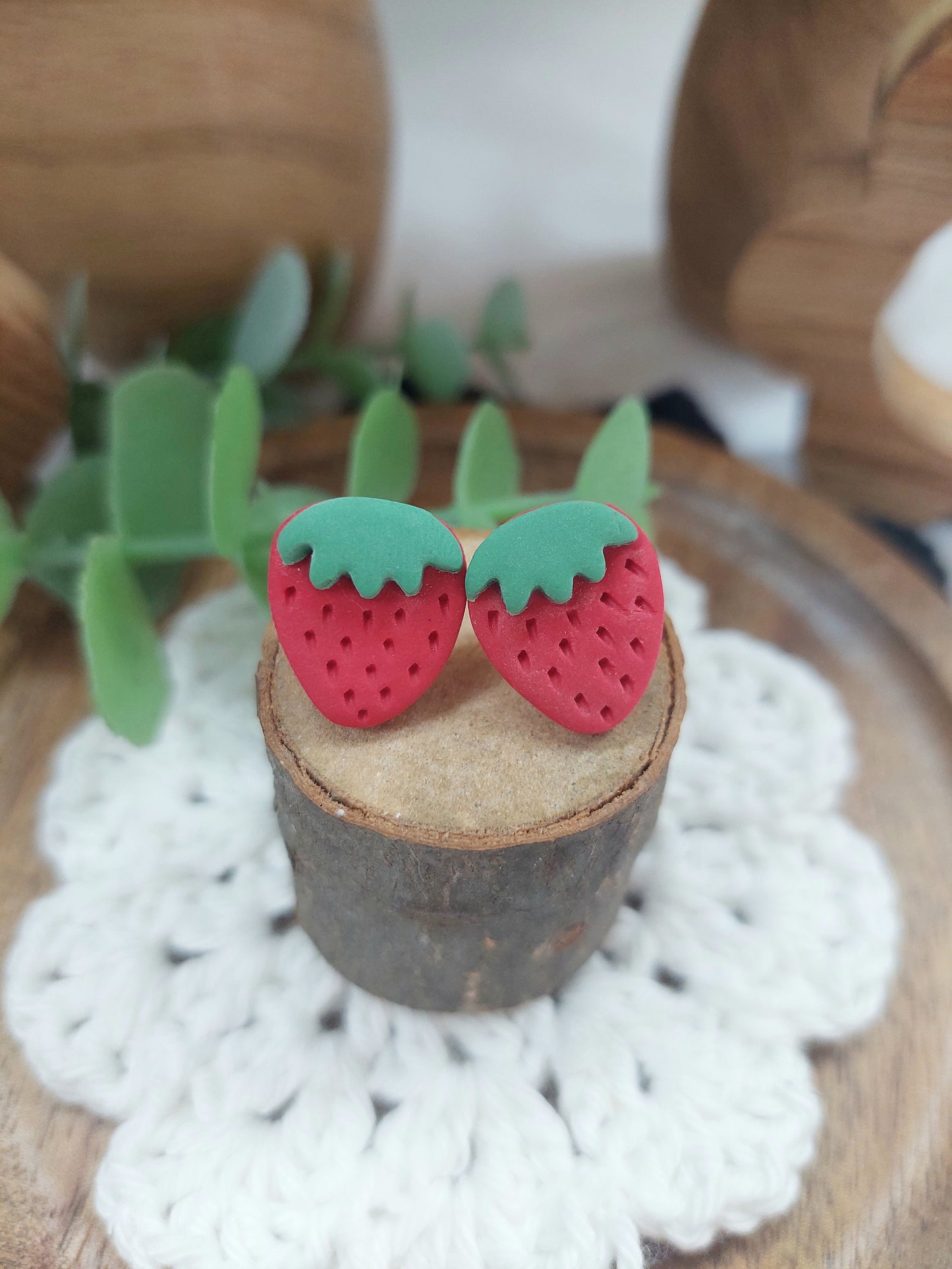 Strawberry stud earrings