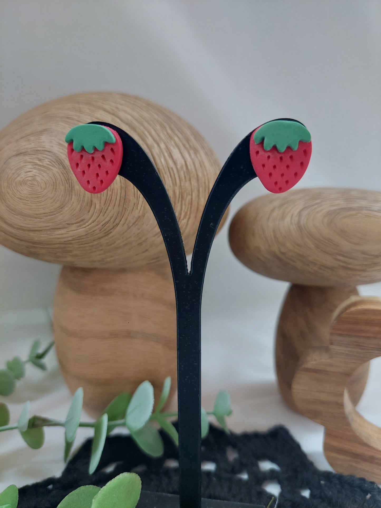 Strawberry stud earrings