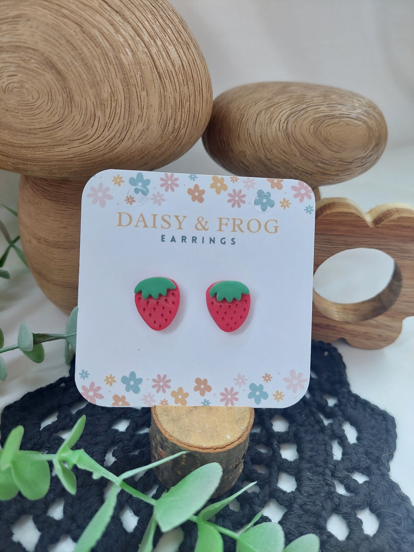 Strawberry stud earrings