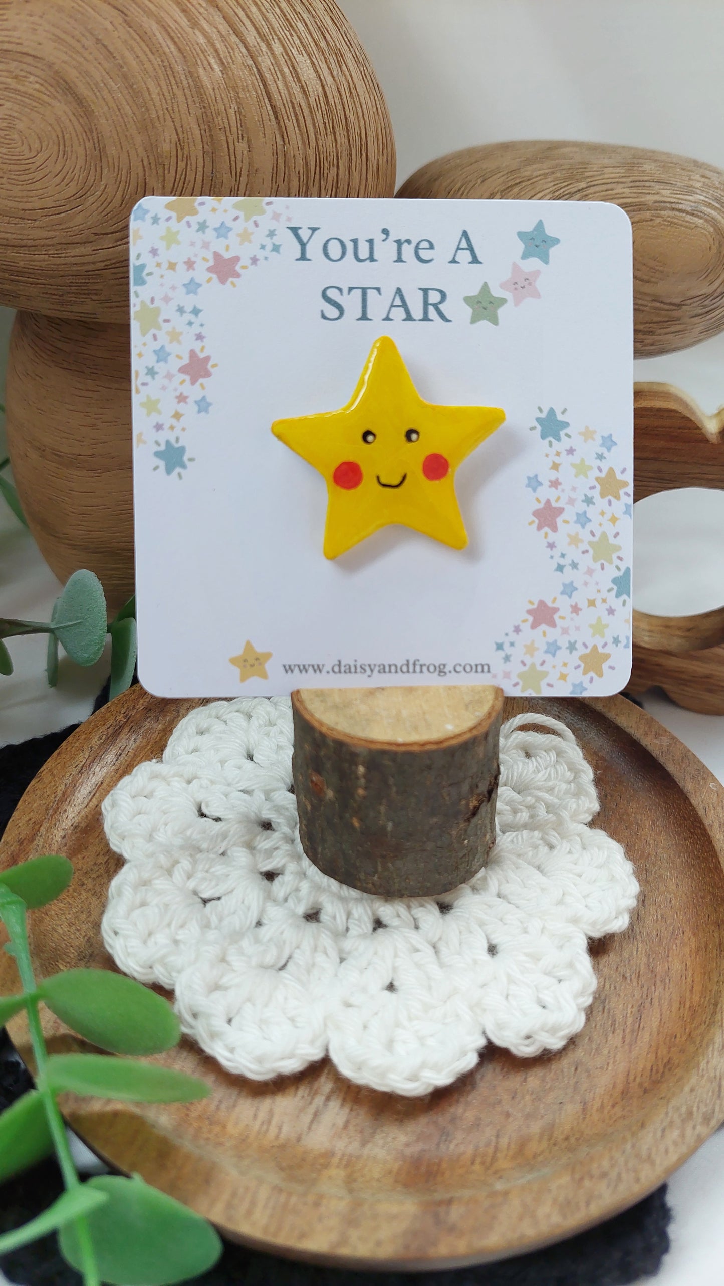 Handmade You're A Star Pin Badge | End of School Gift | Brooch for Kids & Teachers