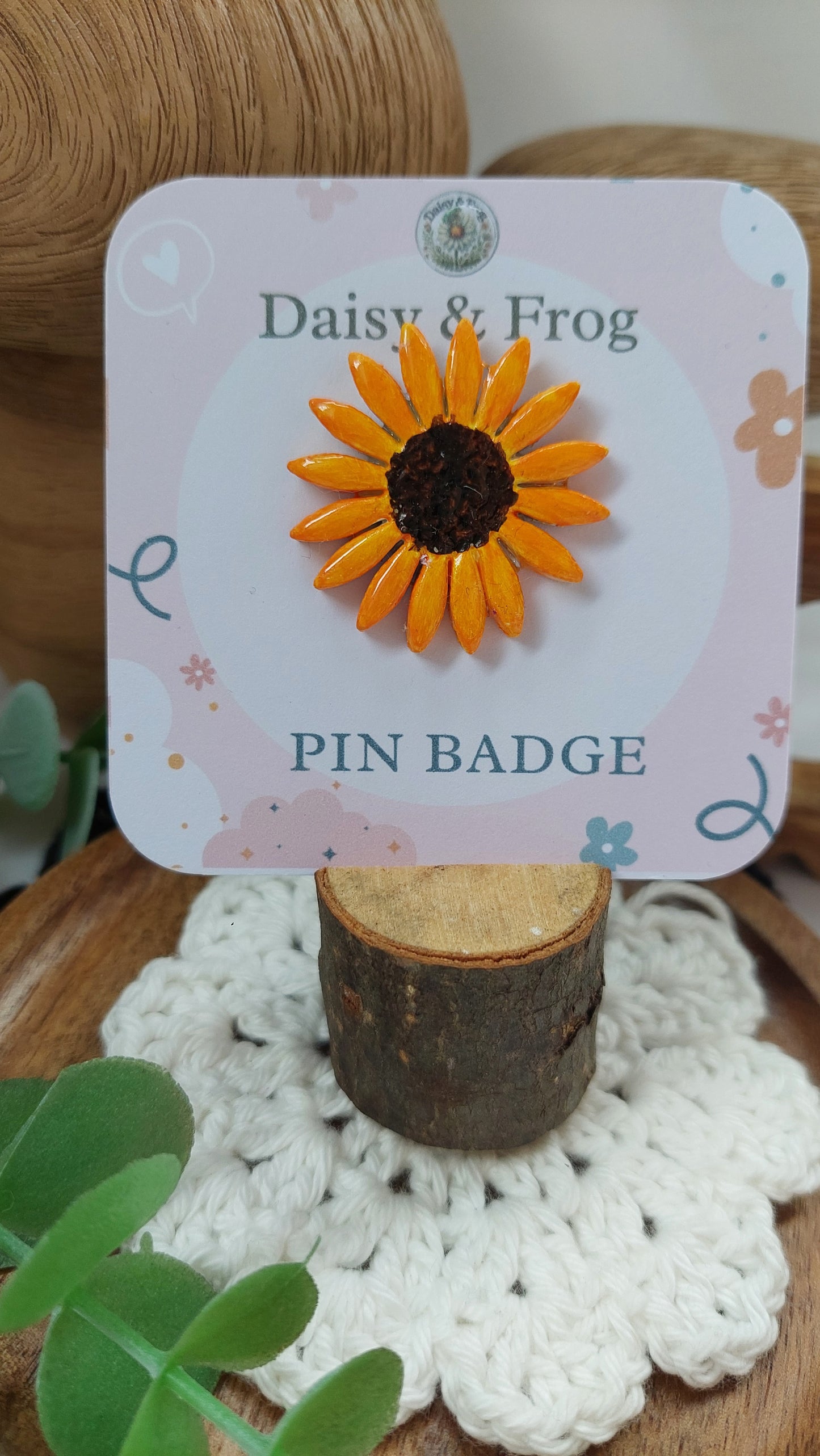 Handmade Sunflower Brooch