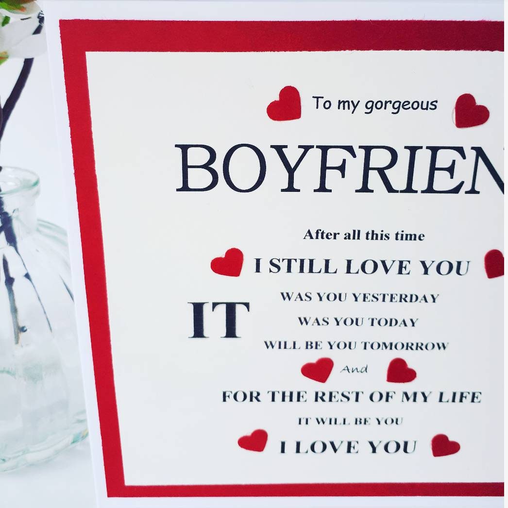 Boyfriends Valentine's card, Valentine's Card for boyfriend,