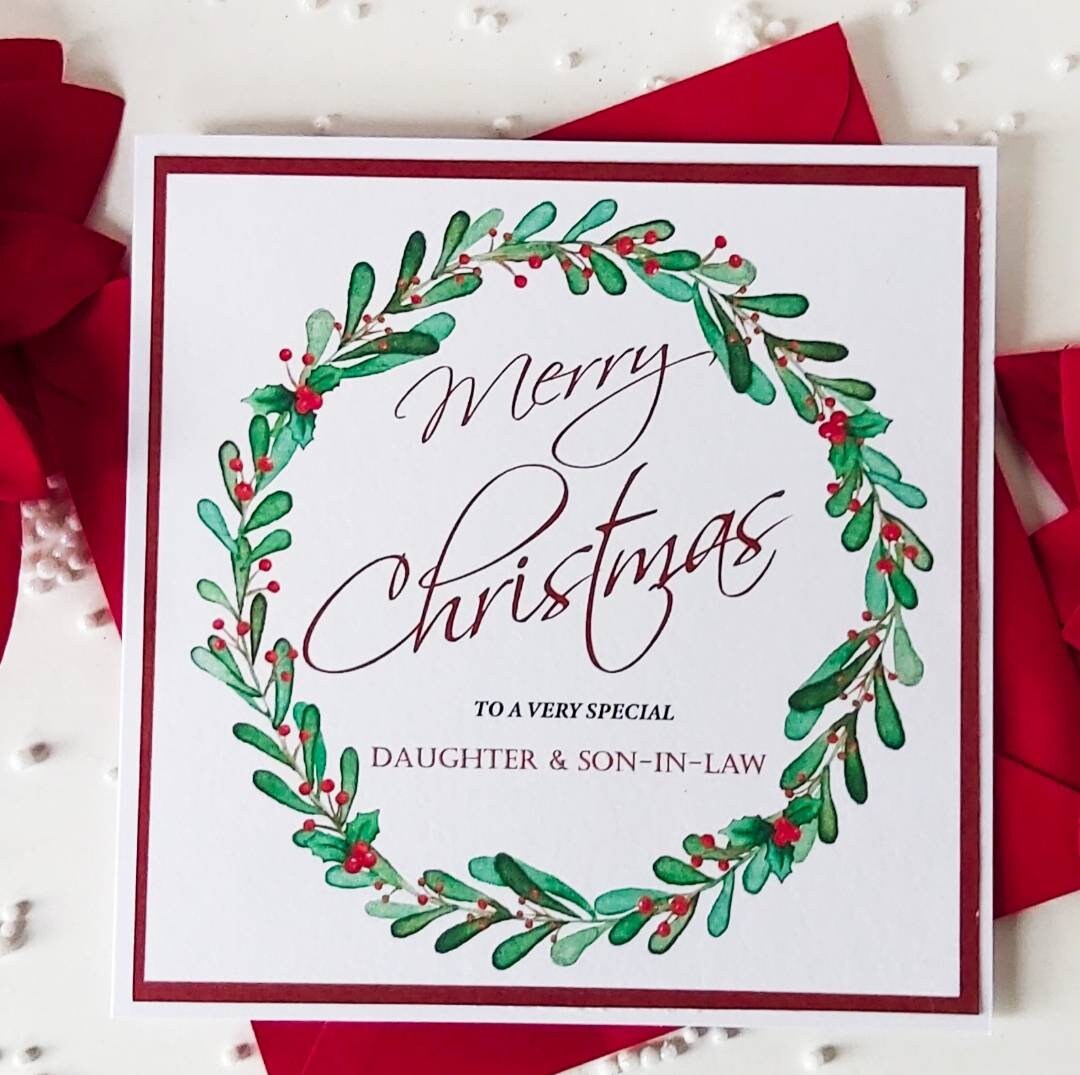 Special daughter and son In Law Christmas Card