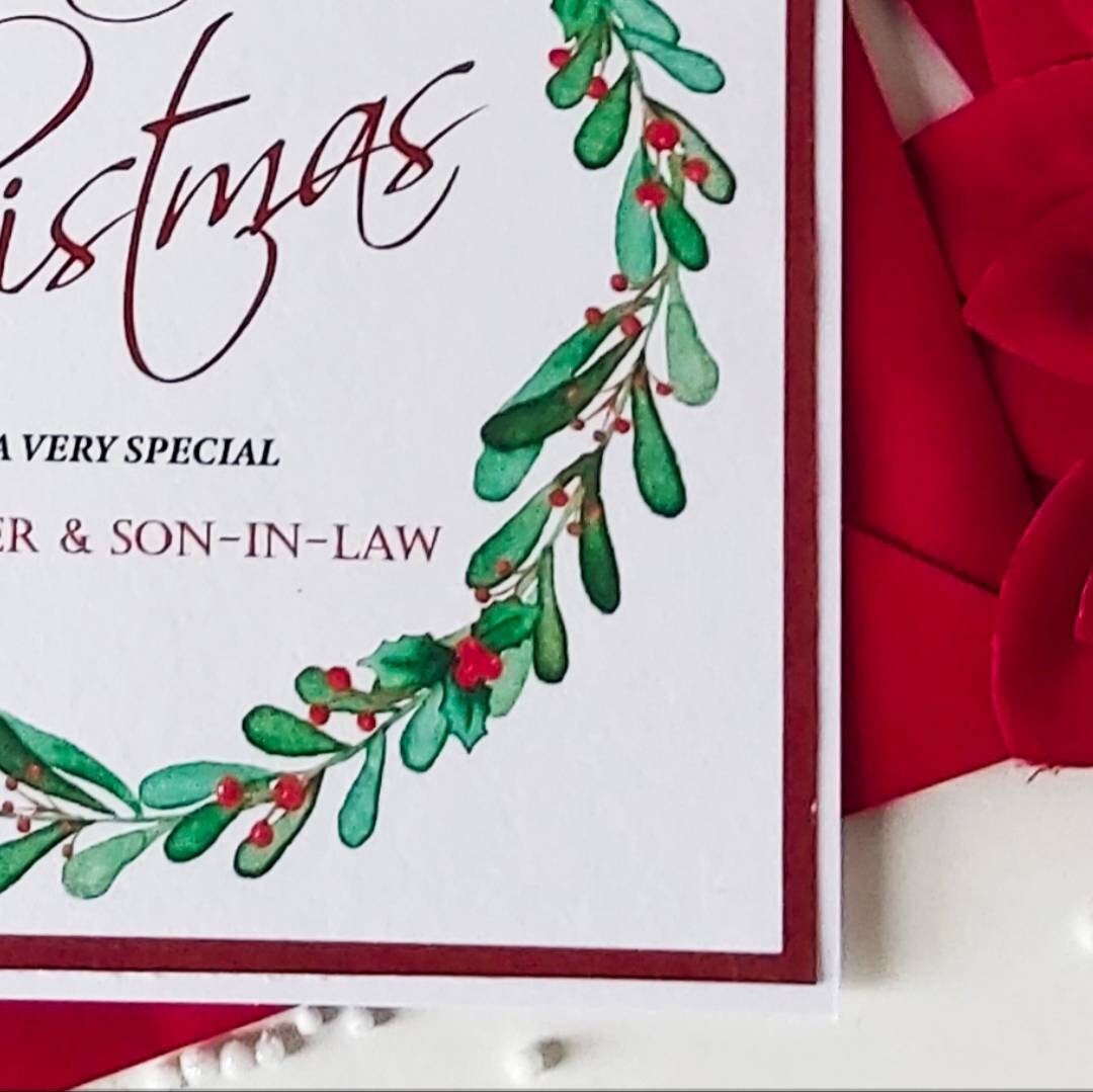 Special daughter and son In Law Christmas Card
