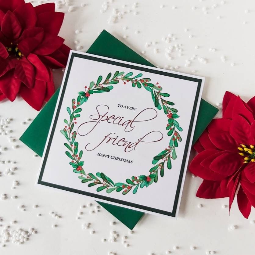 Christmas card for special friend