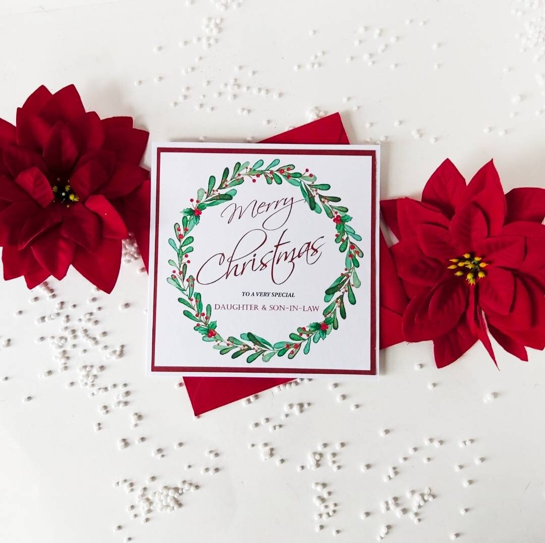 Special daughter and son In Law Christmas Card