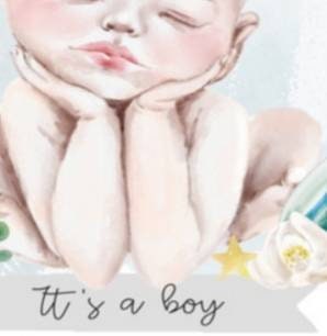 New baby boy card, it's a boy card, personalised baby card