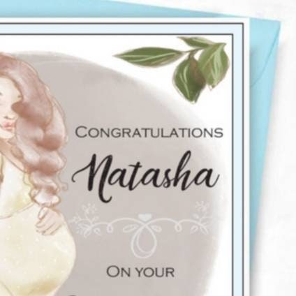 Personalised baby shower card for mummy to be