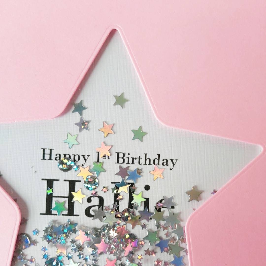 Personalised 1st birthday card, girls 1st 2nd birthday card