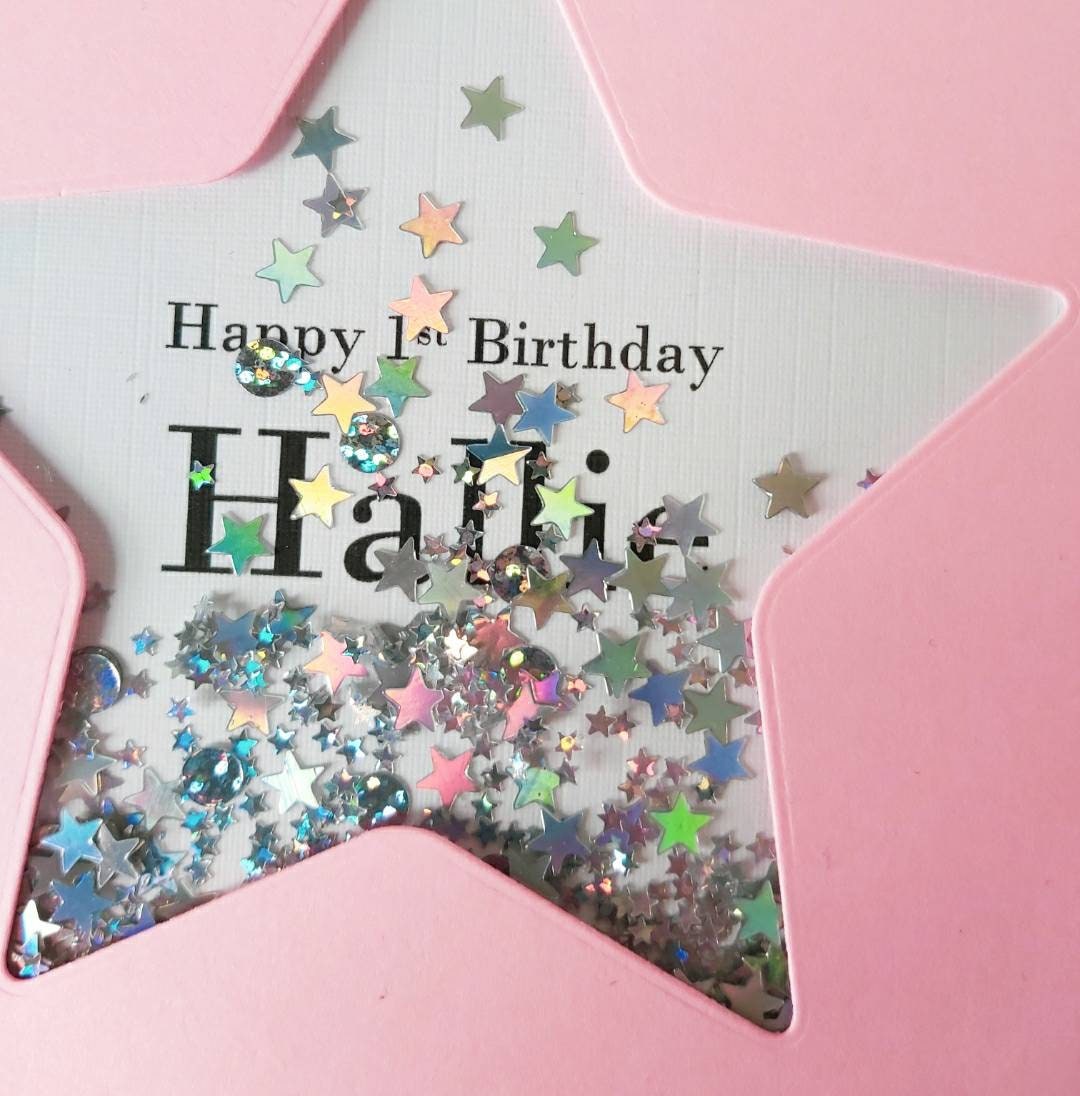 Personalised 1st birthday card, girls 1st 2nd birthday card