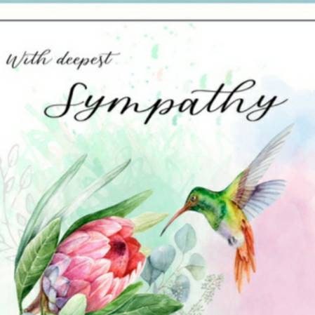 Hummingbird sympathy card, thinking of you card