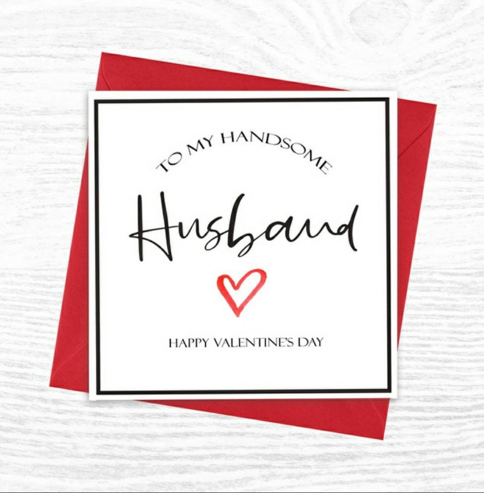 Husband valentine card, Valentines love card for husband