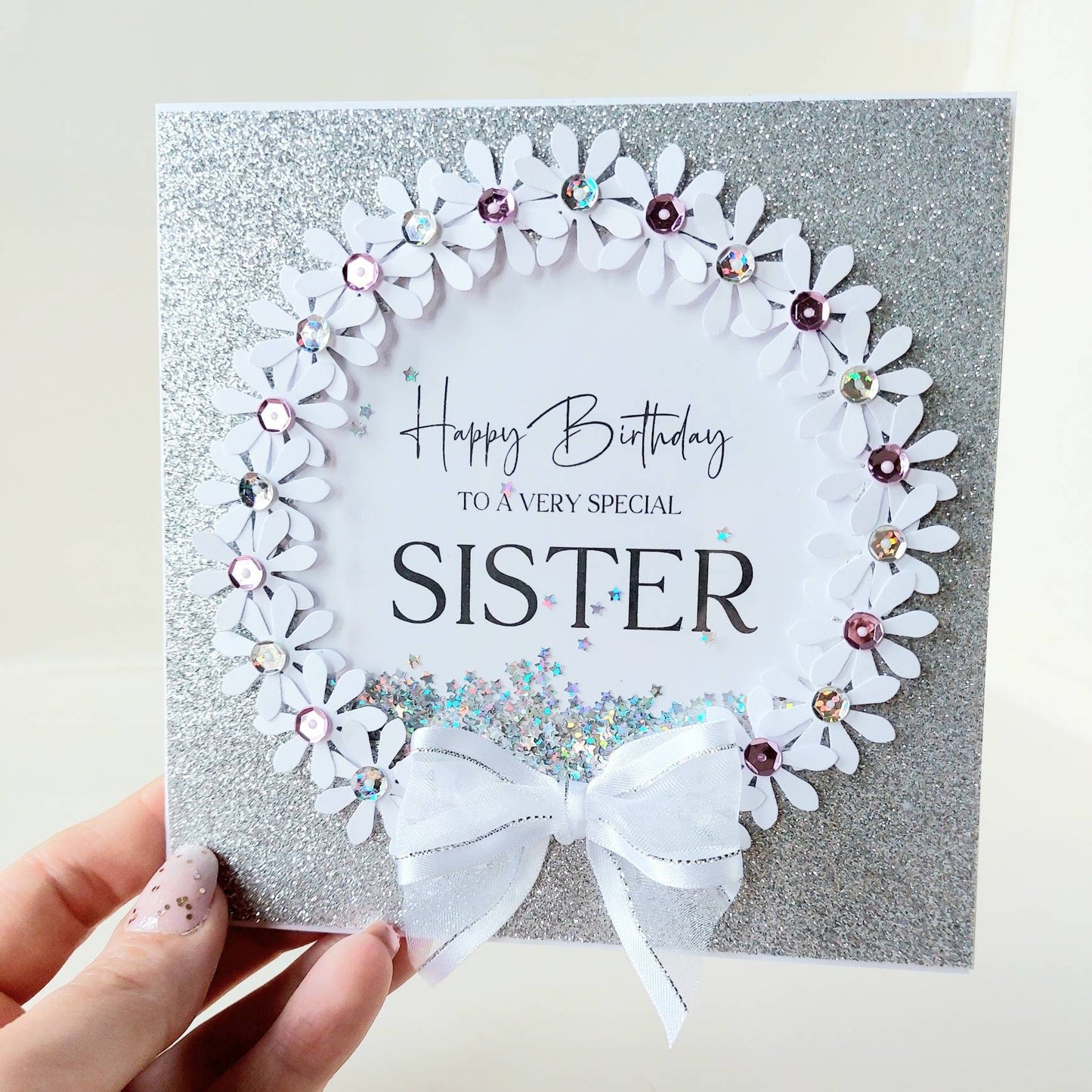 Luxury Sister birthday card, special card for sister