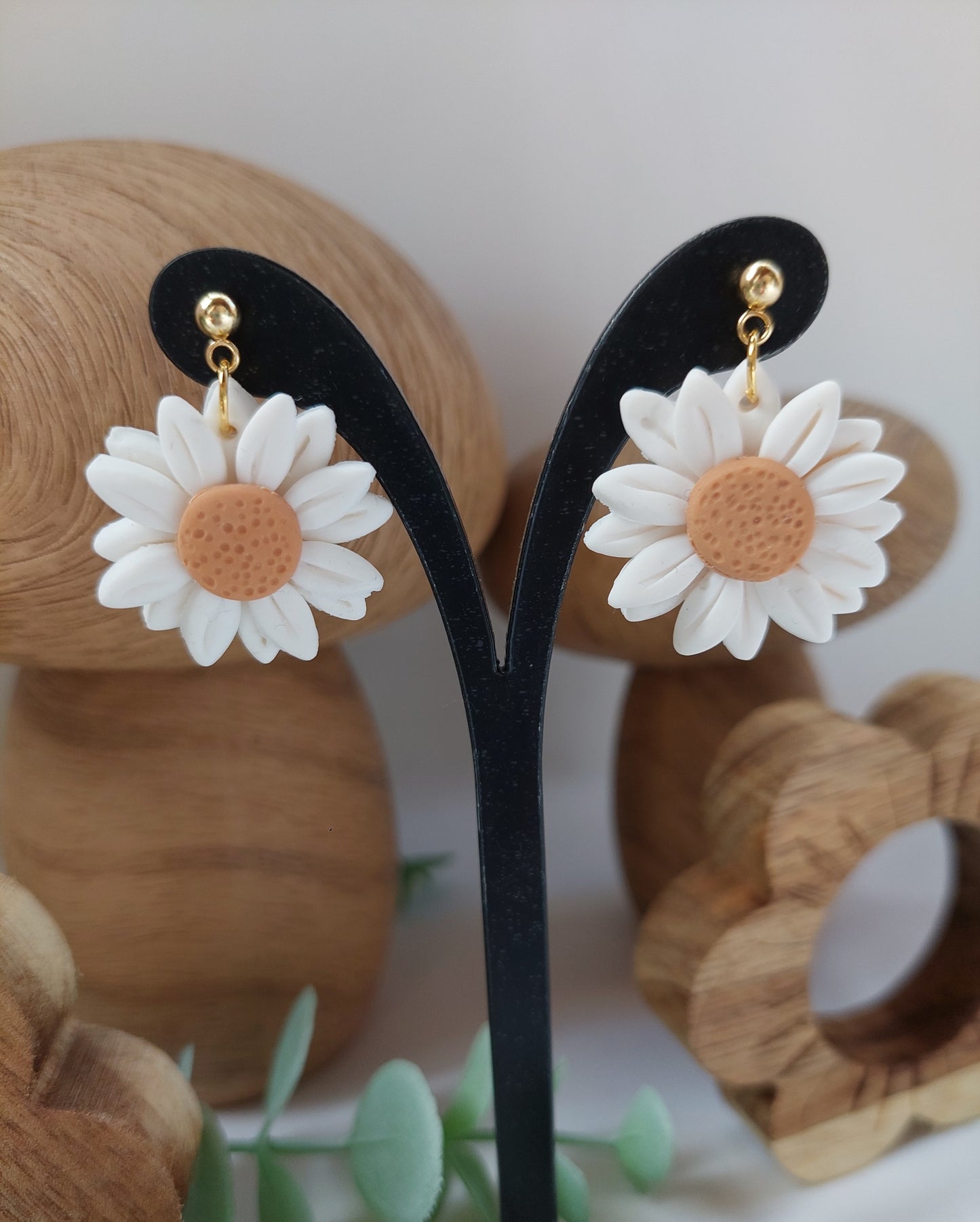 Large Daisy Drop Earrings
