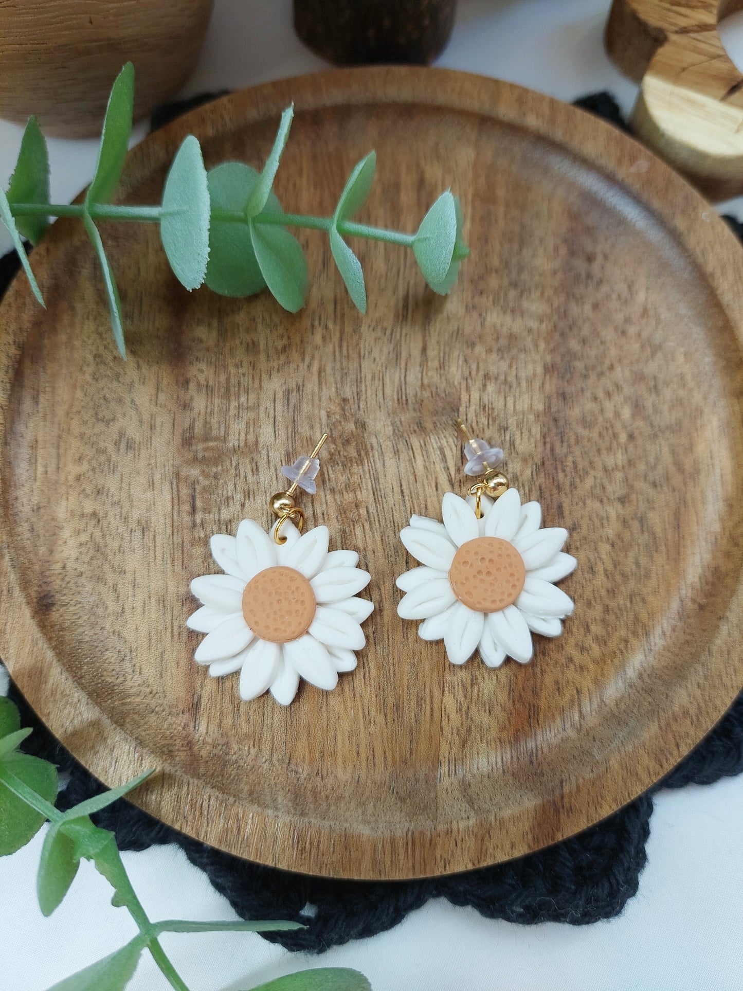 Large Daisy Drop Earrings
