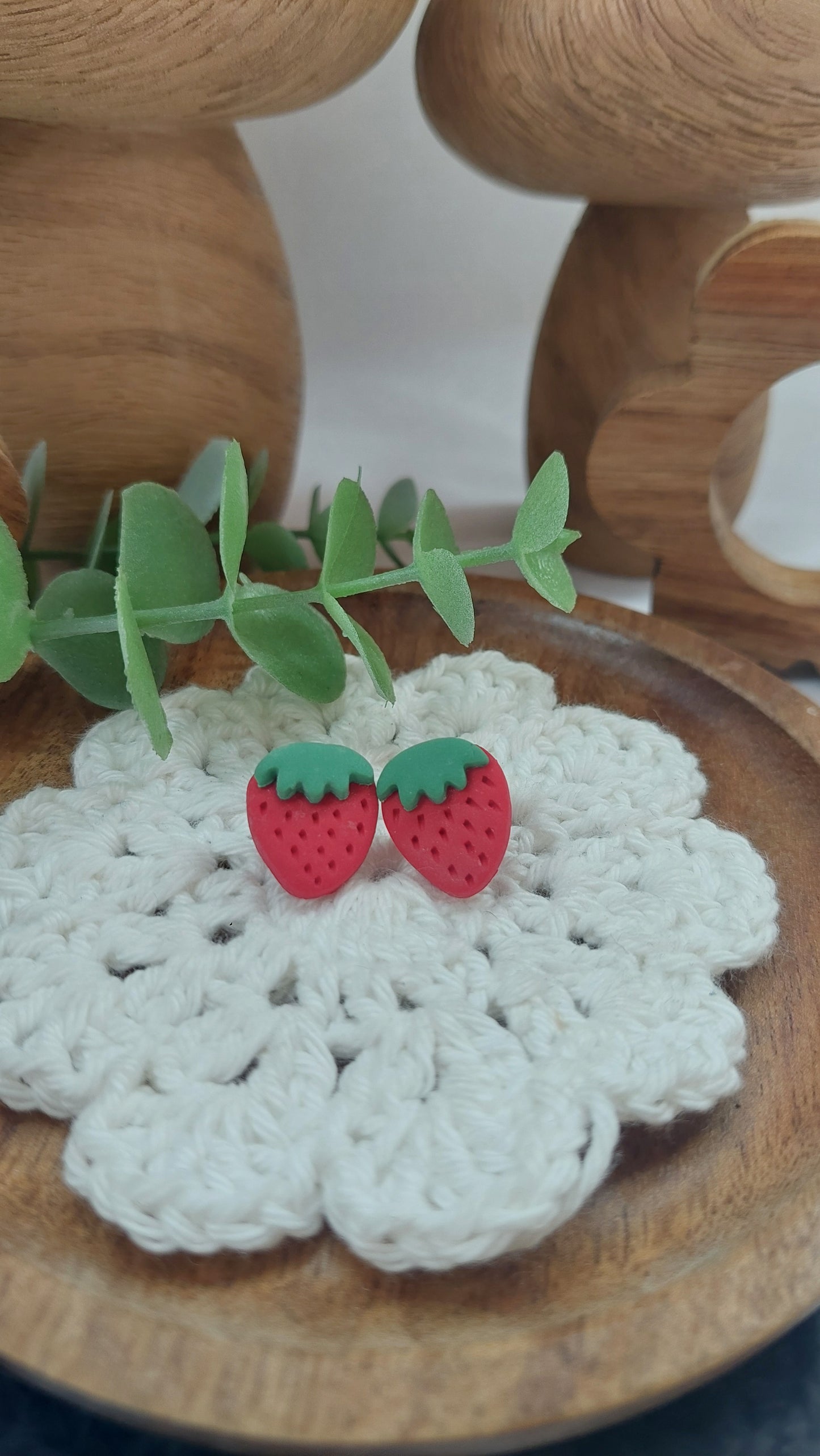 Strawberry stud earrings