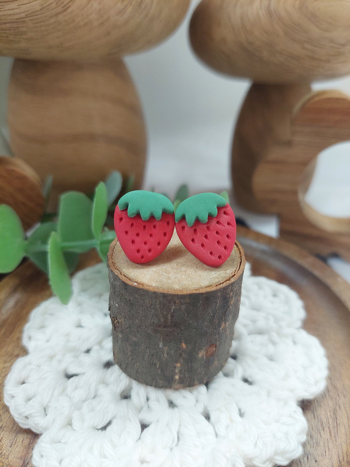 Strawberry stud earrings