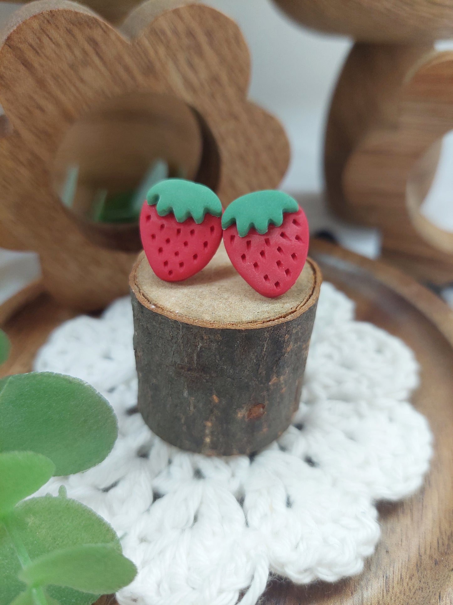 Strawberry stud earrings