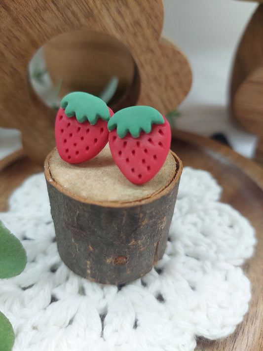 Strawberry stud earrings