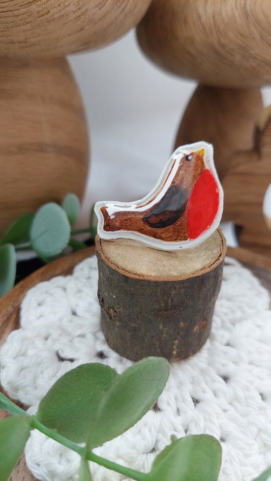 Robin brooch