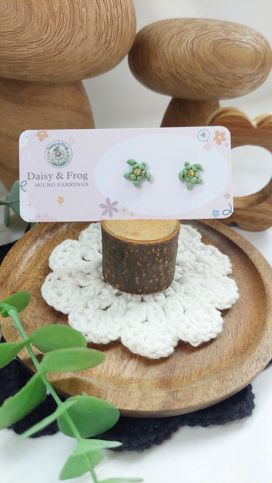 Sea turtle micro stud earrings