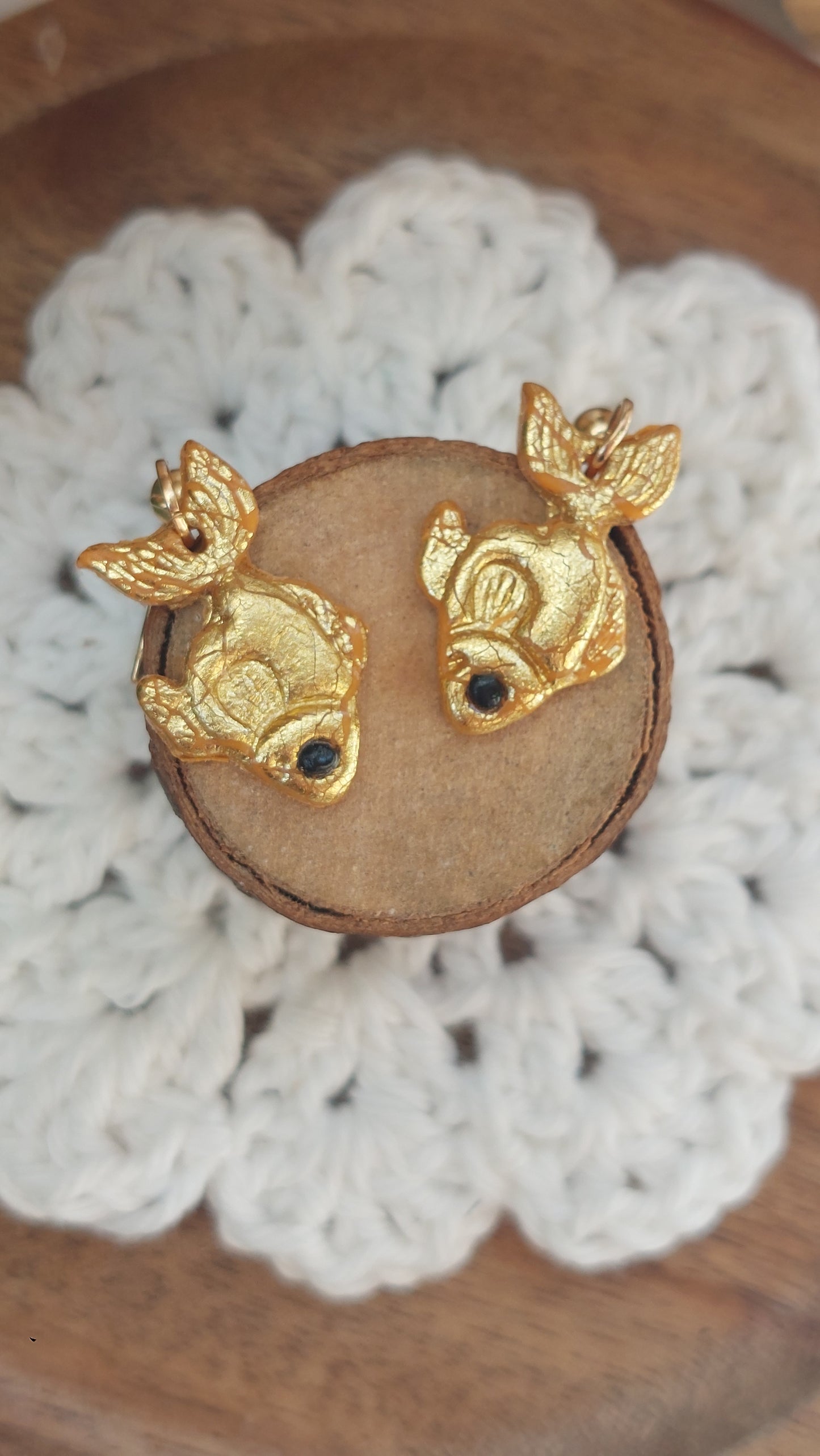 Goldfish dangle earrings