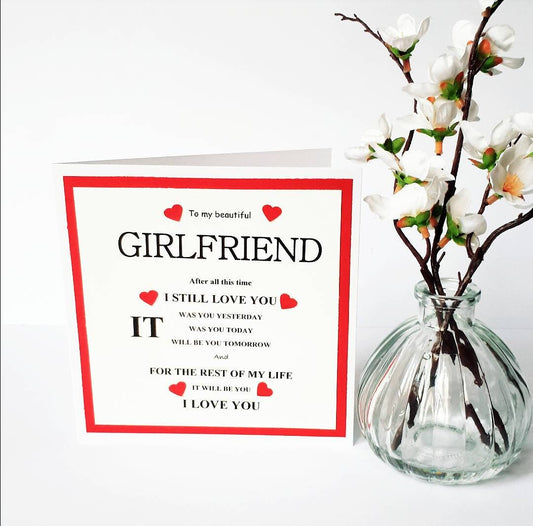 Valentine's Card for Girlfriend, girlfriend love card
