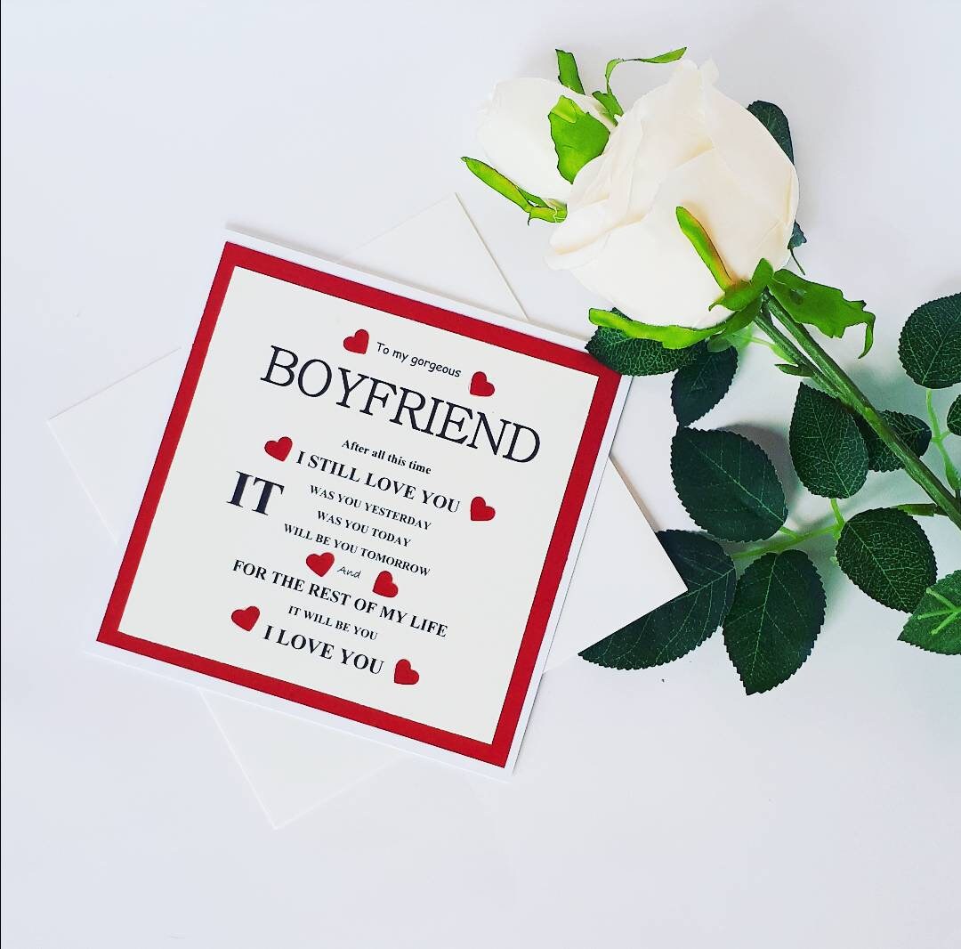 Anniversary card for partner, Valentine's Card for partner