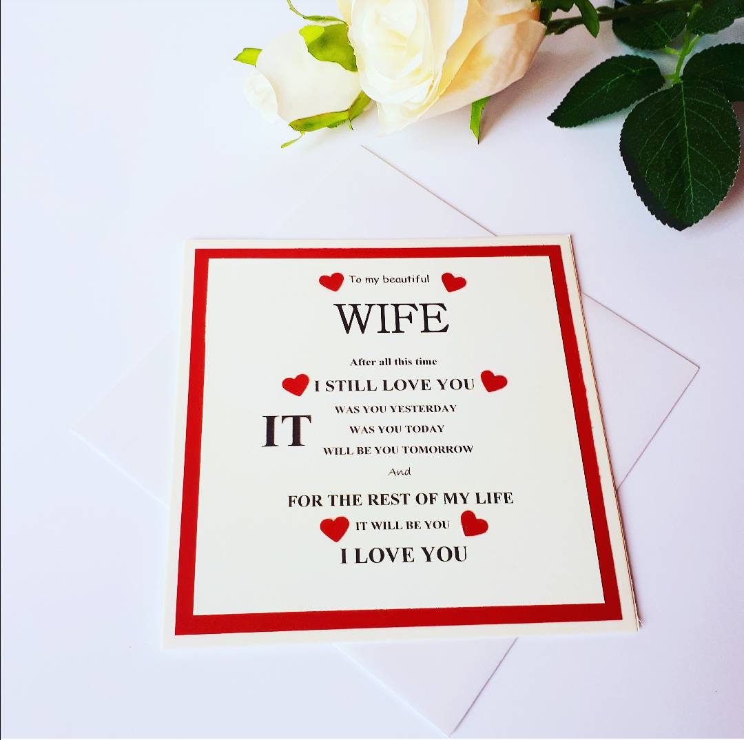 Husband valentine card, Valentines i love you card for husband