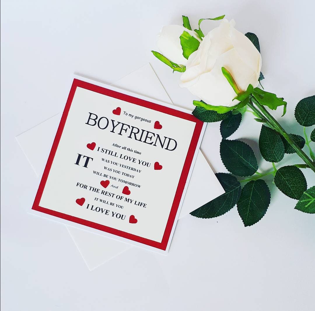 Boyfriends Valentine's card, Valentine's Card for boyfriend,
