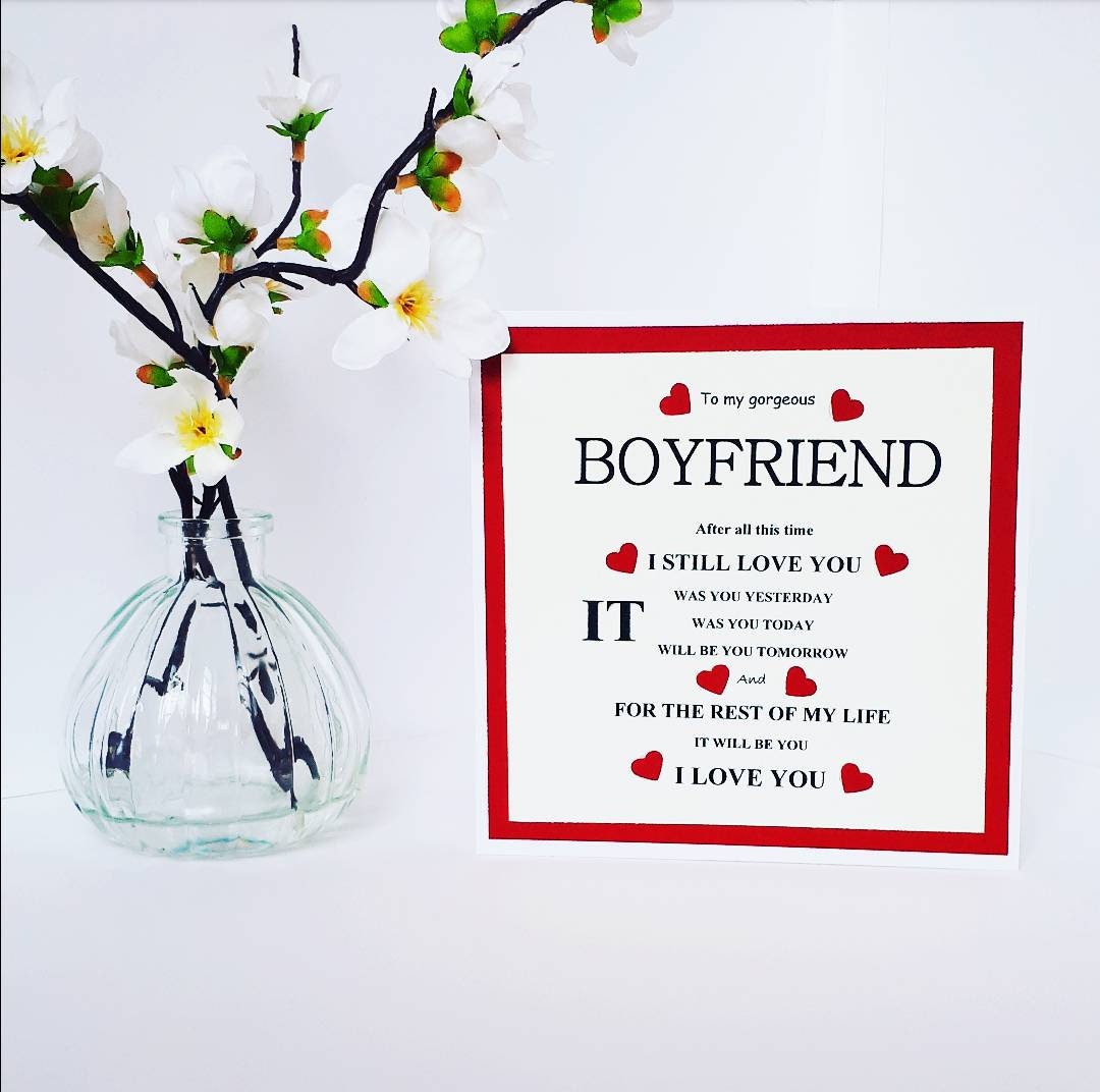 Boyfriends Valentine's card, Valentine's Card for boyfriend,