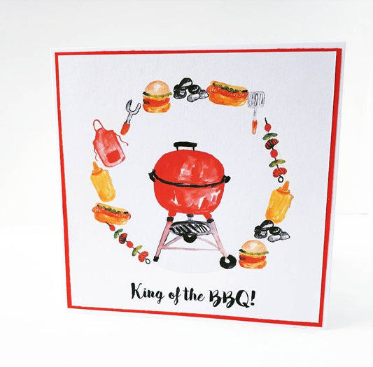 King of the BBQ card, Bbq Dad card, bbq Father's day card