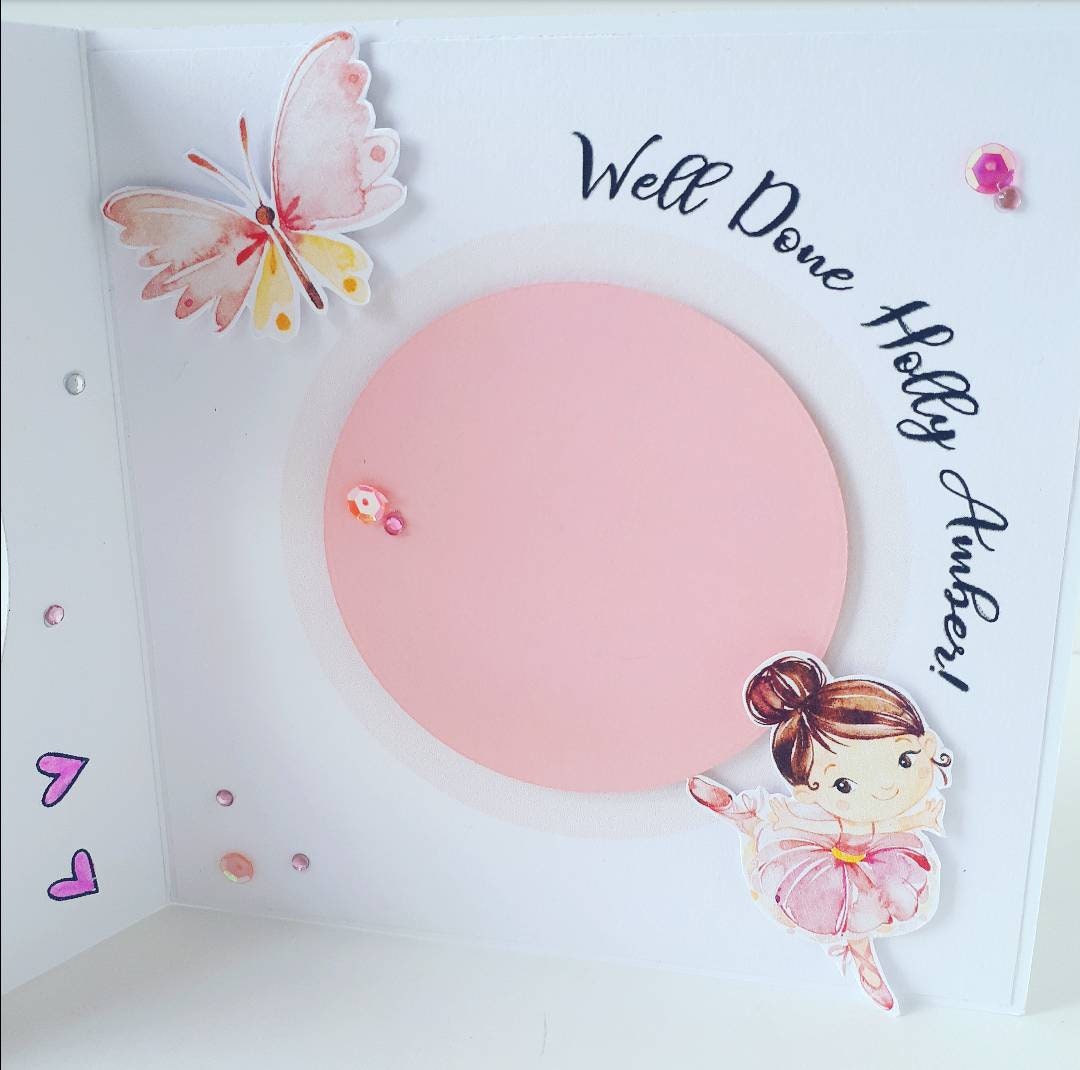 Ballerina birthday card, ballet theme birthday card, little ballerinas card