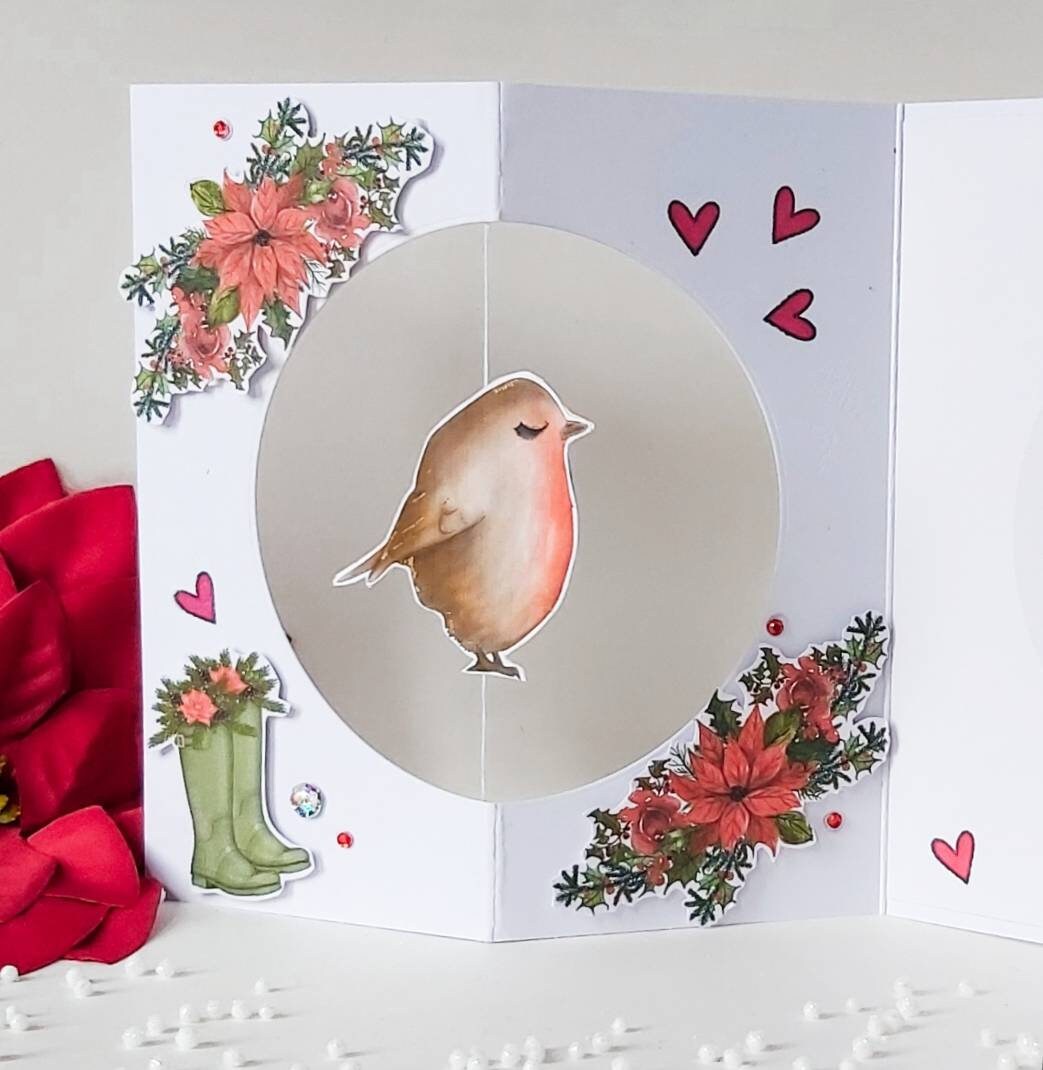 Robin Christmas card, robin gift lost loved one, cute robin card, Christmas card with robin, Robins appear when loved ones are near,