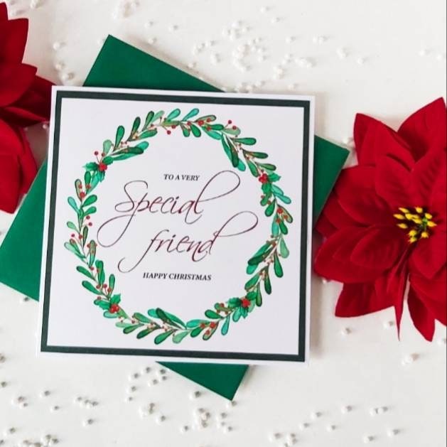 Christmas card for special friend