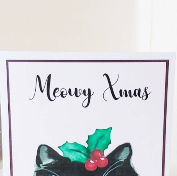 Cat Christmas card