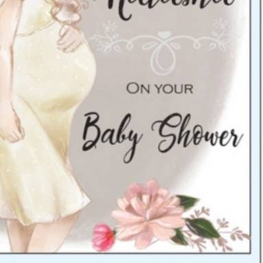 Personalised baby shower card for mummy to be