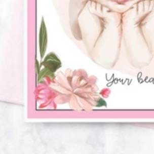Personalised new baby twin girls card, it's twins card