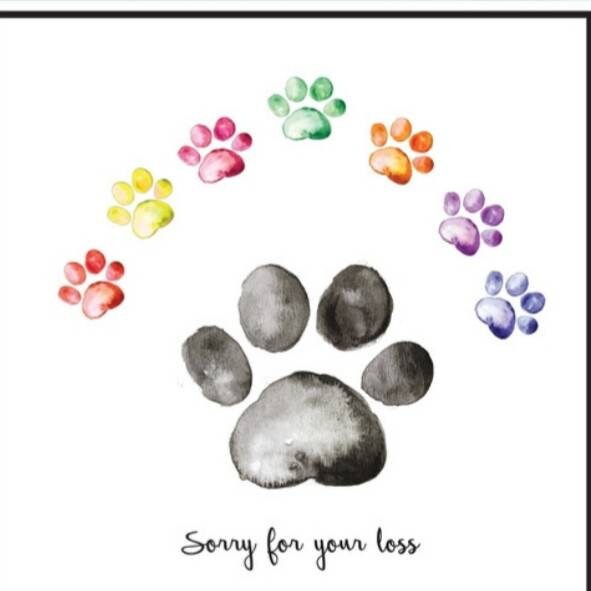 Pet loss sympathy card