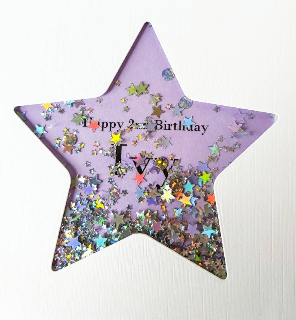 Personalised 2nd birthday card, girls 1st 2nd birthday card