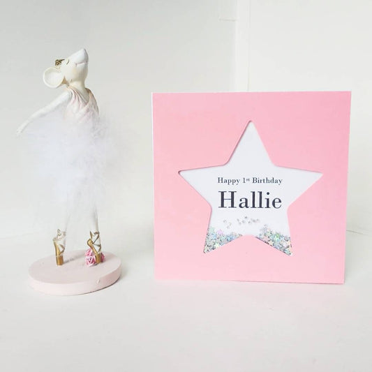 Personalised 1st birthday card, girls 1st 2nd birthday card