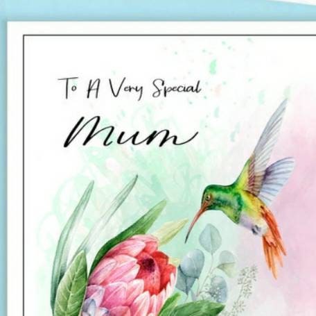 Personalised hummingbird birthday card