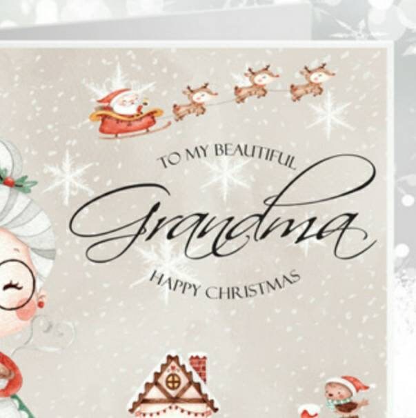 Cute Grandma Christmas card