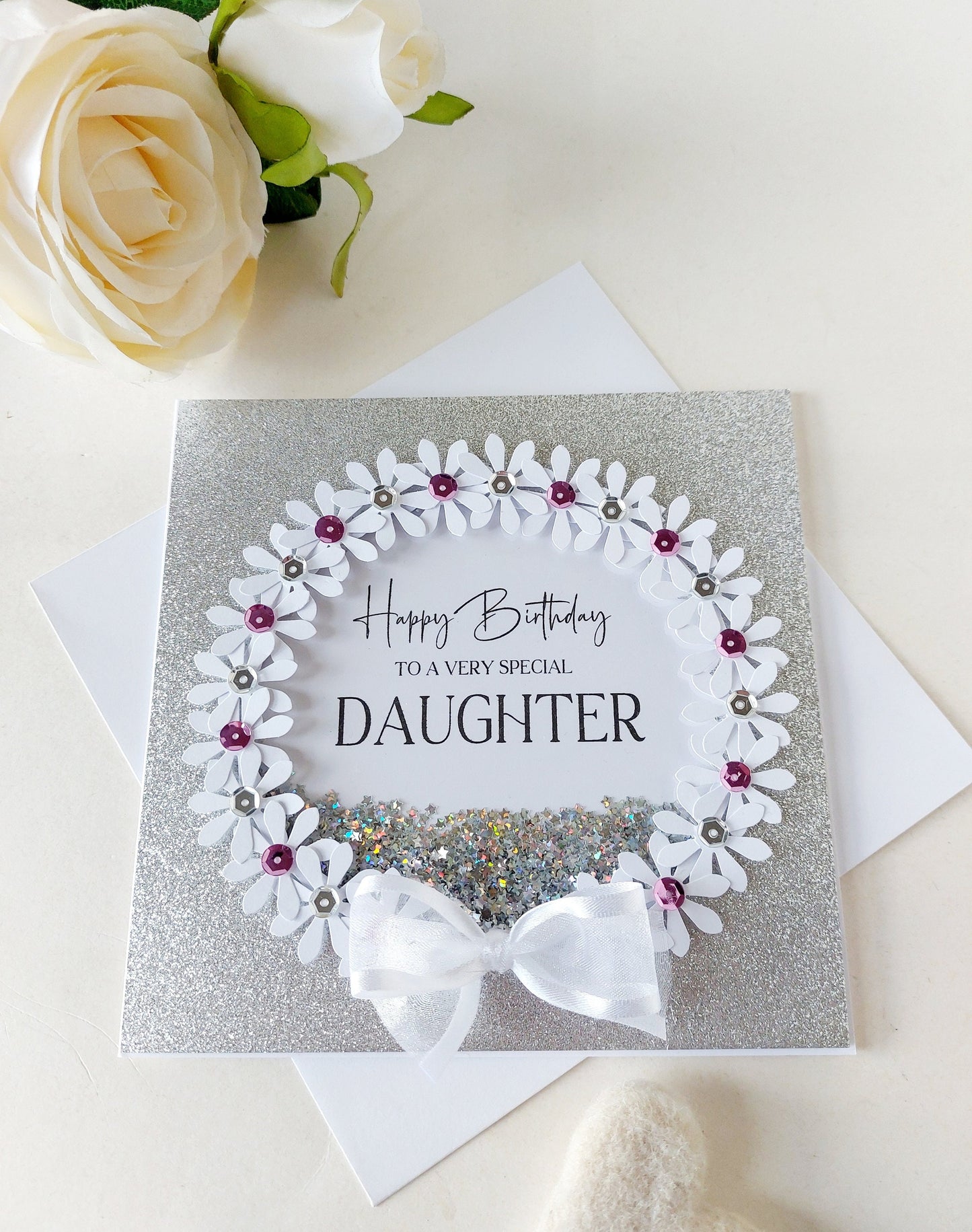Luxury Daughter birthday card, special card for Daughter