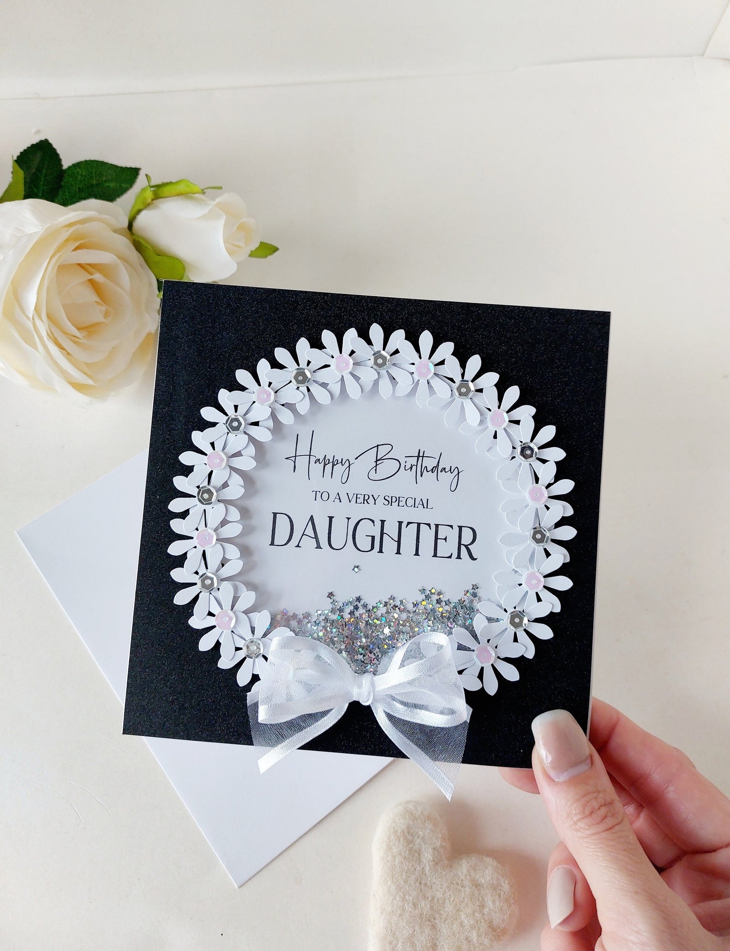 Luxury Daughter birthday card, special card for Daughter